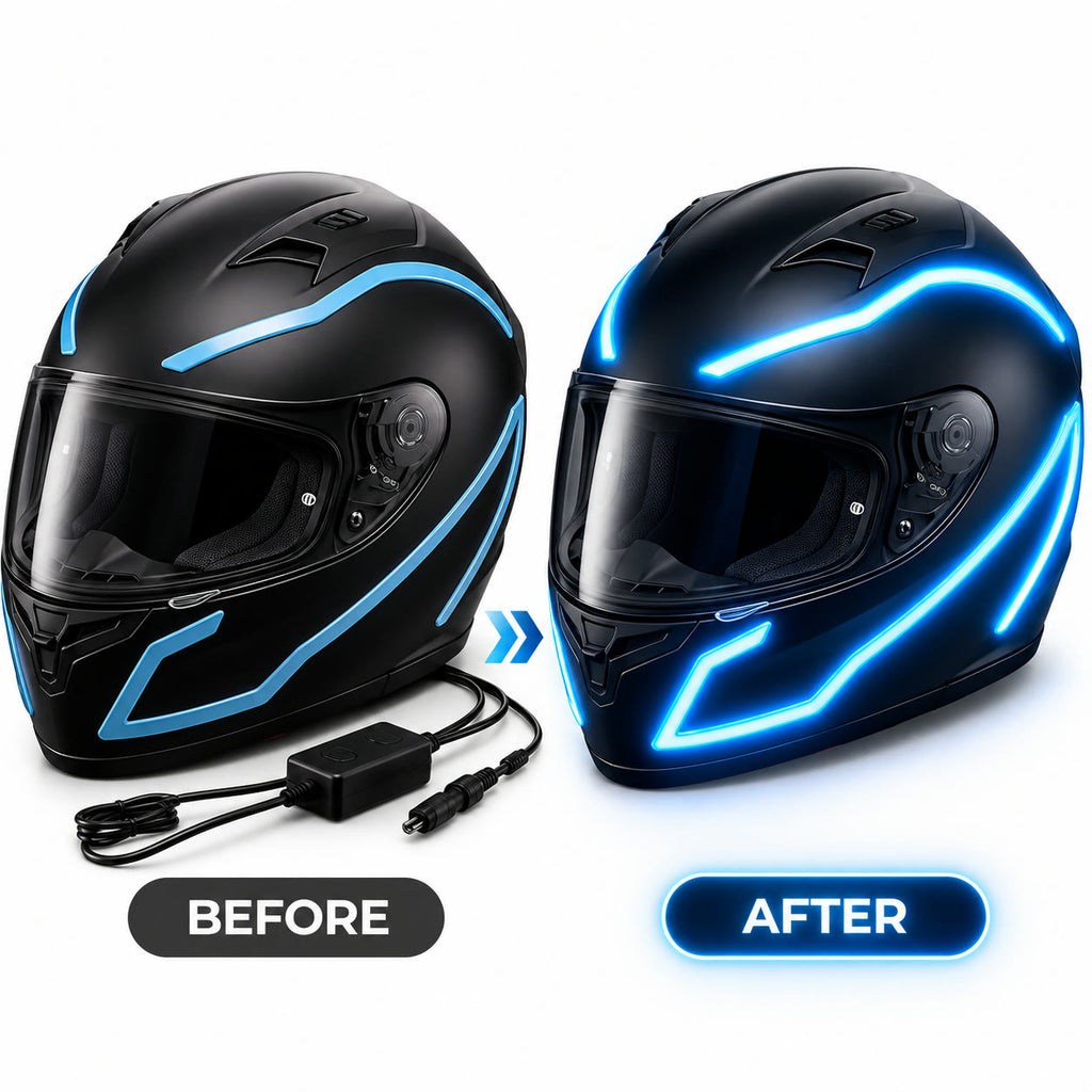 Neon Rider LED Helmet Light Strips (2-Pack)